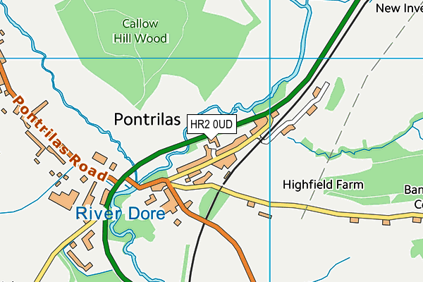 HR2 0UD map - OS VectorMap District (Ordnance Survey)