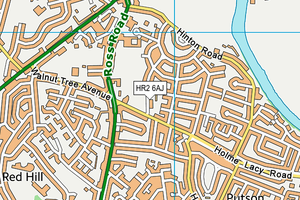 HR2 6AJ map - OS VectorMap District (Ordnance Survey)