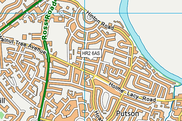 HR2 6AS map - OS VectorMap District (Ordnance Survey)