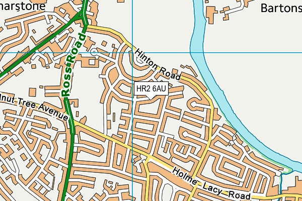 HR2 6AU map - OS VectorMap District (Ordnance Survey)