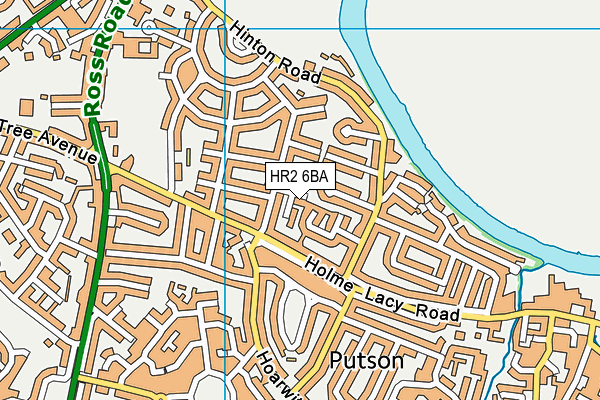 HR2 6BA map - OS VectorMap District (Ordnance Survey)