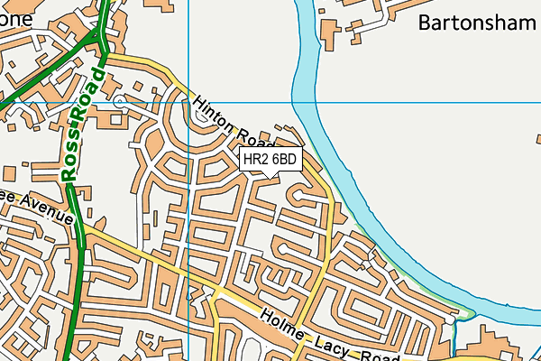 HR2 6BD map - OS VectorMap District (Ordnance Survey)