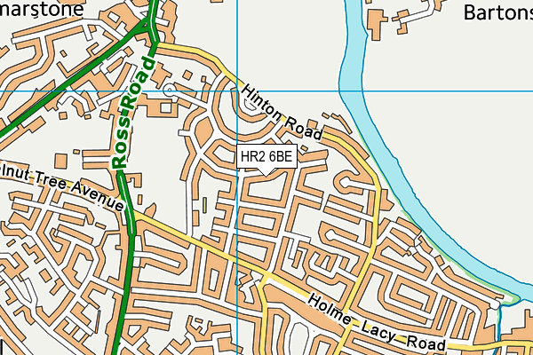 HR2 6BE map - OS VectorMap District (Ordnance Survey)