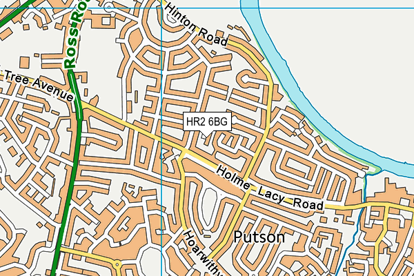 HR2 6BG map - OS VectorMap District (Ordnance Survey)
