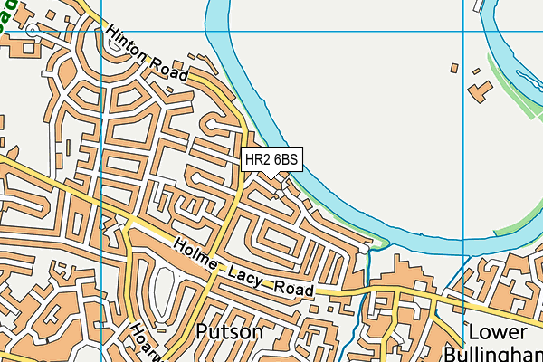 HR2 6BS map - OS VectorMap District (Ordnance Survey)