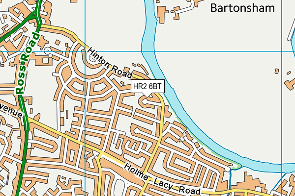 HR2 6BT map - OS VectorMap District (Ordnance Survey)