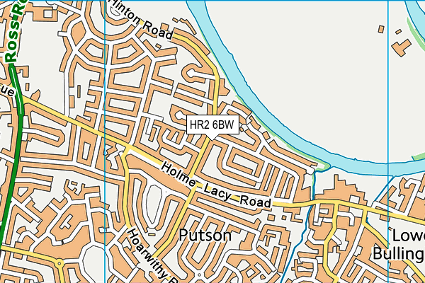 HR2 6BW map - OS VectorMap District (Ordnance Survey)