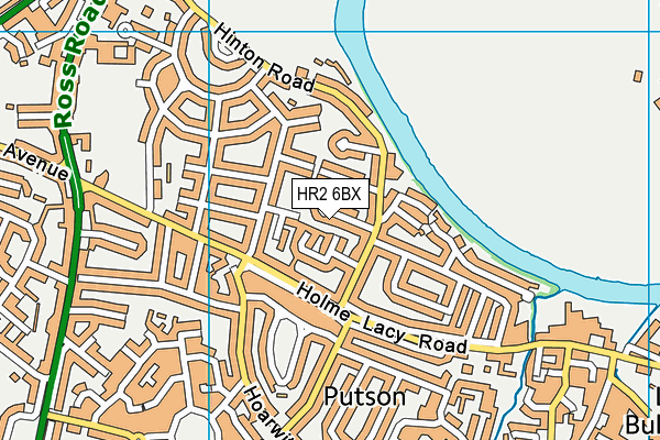 HR2 6BX map - OS VectorMap District (Ordnance Survey)