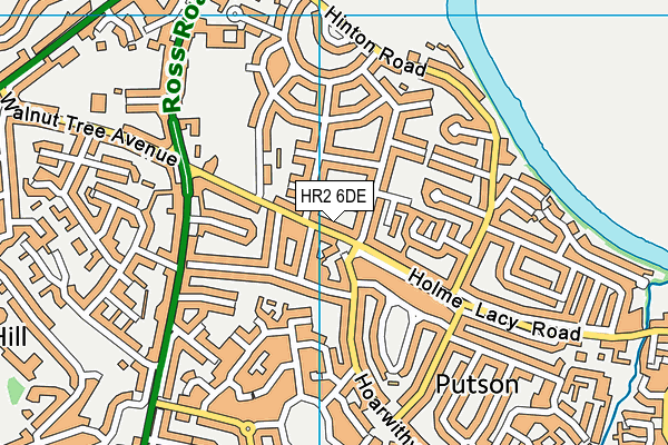 HR2 6DE map - OS VectorMap District (Ordnance Survey)