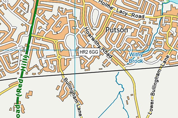 HR2 6GG map - OS VectorMap District (Ordnance Survey)