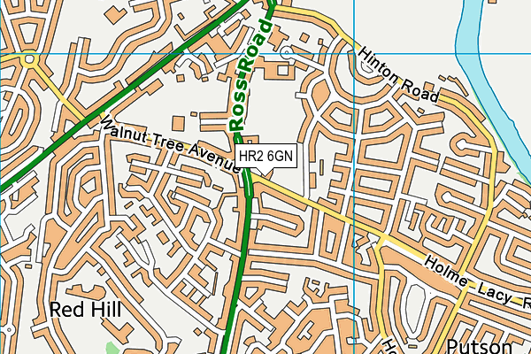 HR2 6GN map - OS VectorMap District (Ordnance Survey)