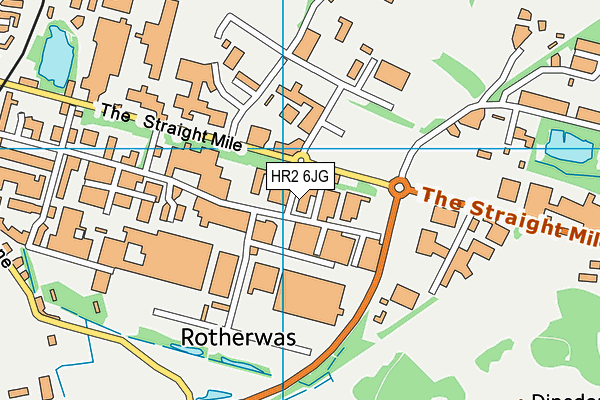 HR2 6JG map - OS VectorMap District (Ordnance Survey)