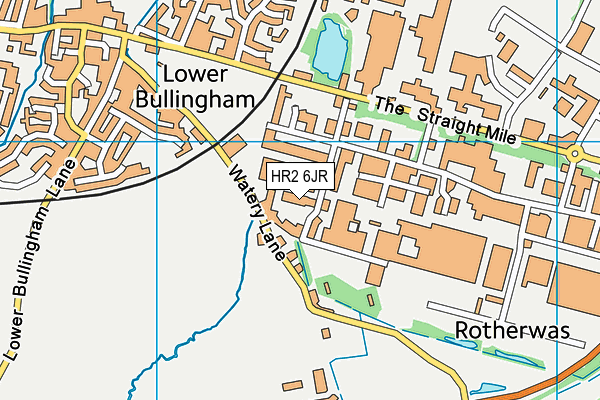 HR2 6JR map - OS VectorMap District (Ordnance Survey)