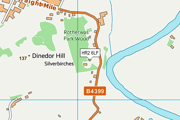 HR2 6LF map - OS VectorMap District (Ordnance Survey)