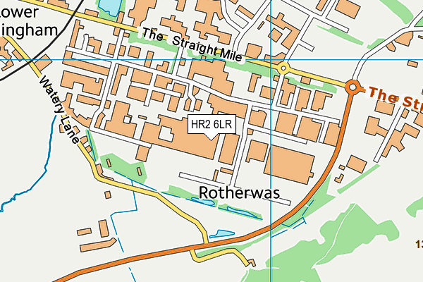 HR2 6LR map - OS VectorMap District (Ordnance Survey)