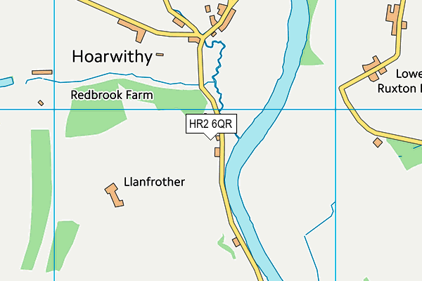 HR2 6QR map - OS VectorMap District (Ordnance Survey)