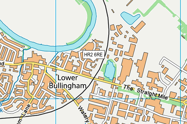 HR2 6RE map - OS VectorMap District (Ordnance Survey)