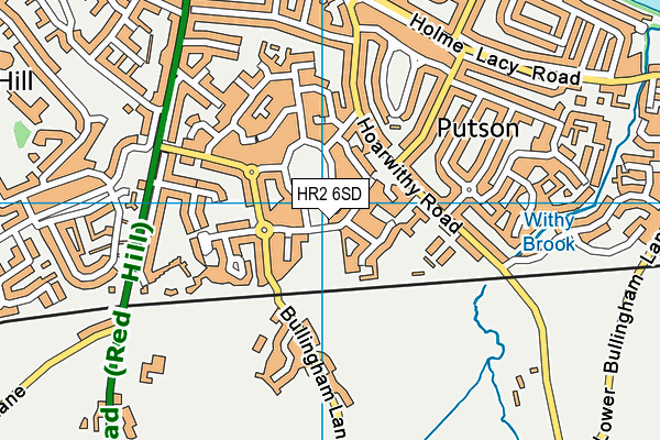 HR2 6SD map - OS VectorMap District (Ordnance Survey)