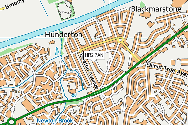 HR2 7AN map - OS VectorMap District (Ordnance Survey)