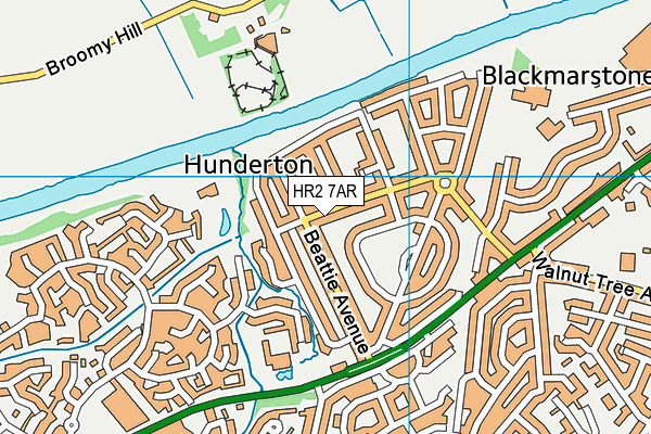 HR2 7AR map - OS VectorMap District (Ordnance Survey)