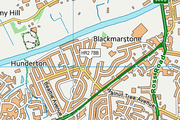 HR2 7BB map - OS VectorMap District (Ordnance Survey)