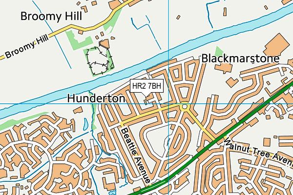 HR2 7BH map - OS VectorMap District (Ordnance Survey)