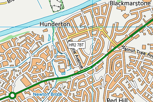 HR2 7BT map - OS VectorMap District (Ordnance Survey)