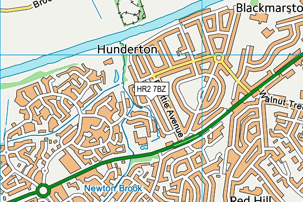 HR2 7BZ map - OS VectorMap District (Ordnance Survey)