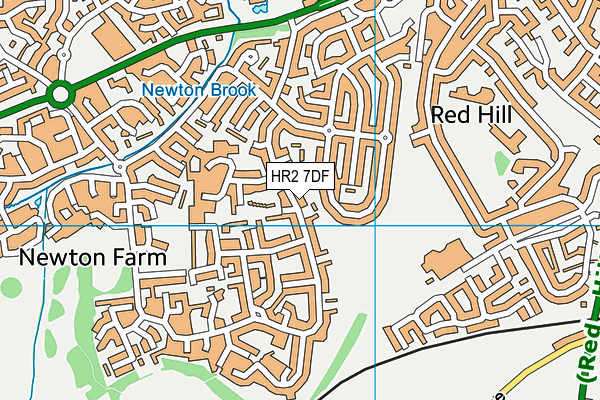 HR2 7DF map - OS VectorMap District (Ordnance Survey)