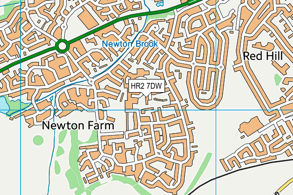HR2 7DW map - OS VectorMap District (Ordnance Survey)