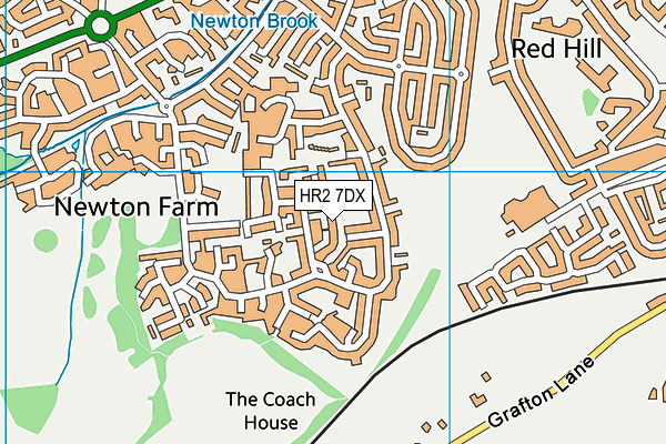 HR2 7DX map - OS VectorMap District (Ordnance Survey)
