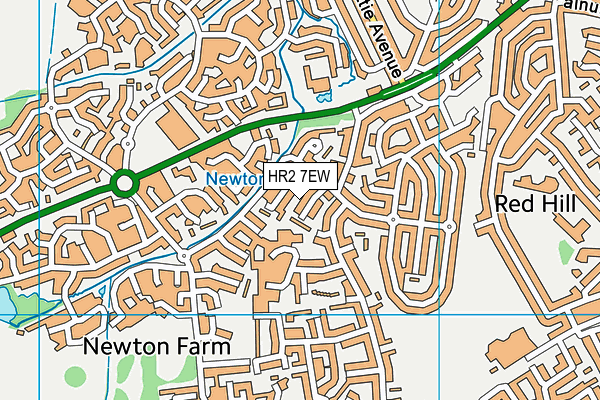 HR2 7EW map - OS VectorMap District (Ordnance Survey)