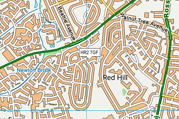 HR2 7GF map - OS VectorMap District (Ordnance Survey)