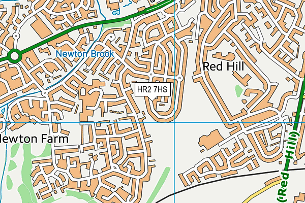 HR2 7HS map - OS VectorMap District (Ordnance Survey)