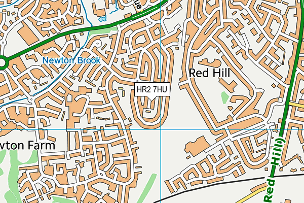 HR2 7HU map - OS VectorMap District (Ordnance Survey)