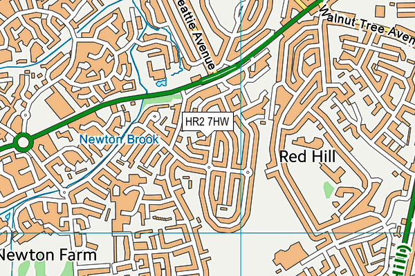 HR2 7HW map - OS VectorMap District (Ordnance Survey)