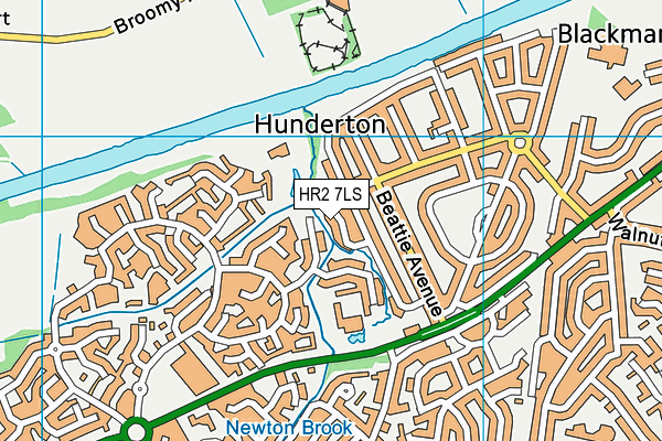 HR2 7LS map - OS VectorMap District (Ordnance Survey)