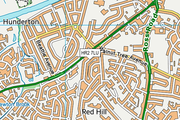 HR2 7LU map - OS VectorMap District (Ordnance Survey)