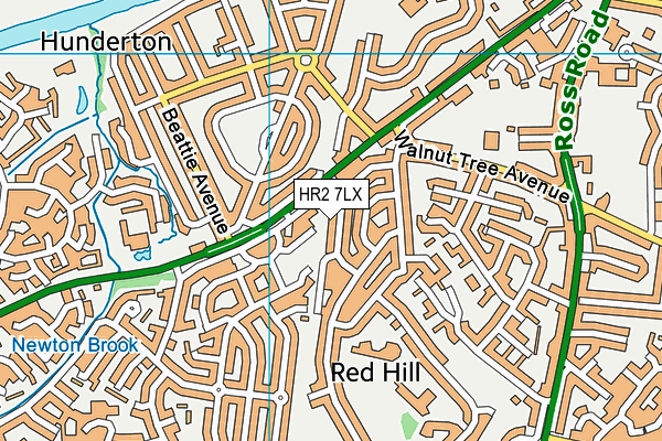 HR2 7LX map - OS VectorMap District (Ordnance Survey)