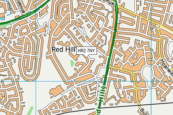 HR2 7NY map - OS VectorMap District (Ordnance Survey)