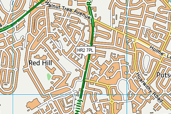 HR2 7PL map - OS VectorMap District (Ordnance Survey)