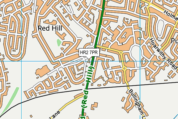 HR2 7PR map - OS VectorMap District (Ordnance Survey)