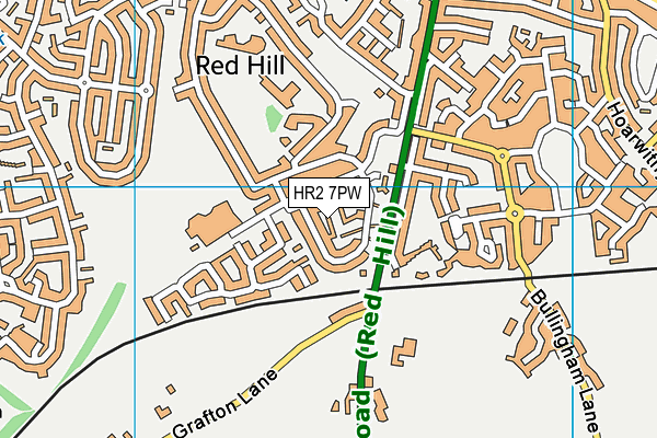 HR2 7PW map - OS VectorMap District (Ordnance Survey)