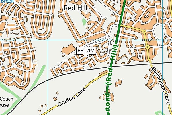 HR2 7PZ map - OS VectorMap District (Ordnance Survey)