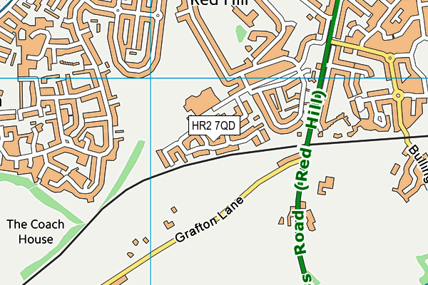 HR2 7QD map - OS VectorMap District (Ordnance Survey)