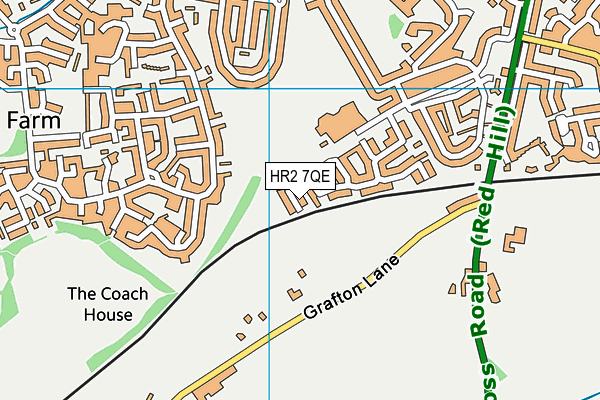 HR2 7QE map - OS VectorMap District (Ordnance Survey)