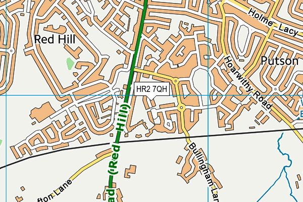 HR2 7QH map - OS VectorMap District (Ordnance Survey)