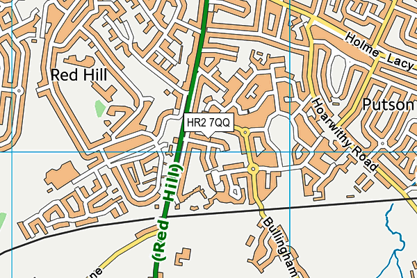 HR2 7QQ map - OS VectorMap District (Ordnance Survey)
