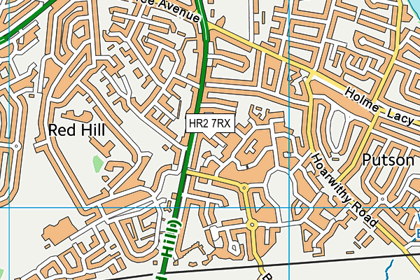 HR2 7RX map - OS VectorMap District (Ordnance Survey)