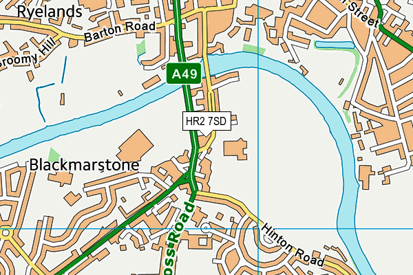 HR2 7SD map - OS VectorMap District (Ordnance Survey)